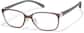 Angle view of Rectangle Glasses P128012 in Brown thumbnail