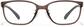 Front view of Rectangle Glasses P128012 in Brown thumbnail