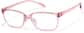 Angle view of Rectangle Glasses P128019 in Pink thumbnail