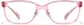 Front view of Rectangle Glasses P128019 in Pink thumbnail