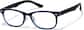 Angle view of Rectangle Glasses P129521 in Black thumbnail