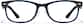 Front view of Rectangle Glasses P129521 in Black thumbnail
