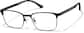 Angle view of Browline Glasses P1300621 in Black thumbnail