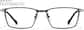 Front view of Rectangle Glasses P1303412 in Gray thumbnail