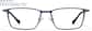 Front view of Rectangle Glasses P1303416 in Navy thumbnail