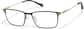 Angle view of Rectangle Glasses P1303421 in Black thumbnail
