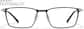 Front view of Rectangle Glasses P1303421 in Black thumbnail