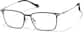 Angle view of Rectangle Glasses P1303512 in Gray thumbnail
