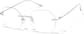 Angle view of Customizable Rimless Glasses P138611 in Silver thumbnail