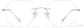 Front view of Customizable Rimless Glasses P138611 in Silver thumbnail