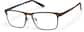 Angle view of Rectangle Glasses P139015 in Brown thumbnail