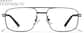 Front view of Aviator Glasses P139721 in Black thumbnail