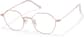 Angle view of Geometric Glasses P157719 in Rose Gold thumbnail