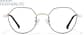 Front view of Lentes geométricos P157721 in Negro thumbnail