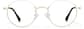 Front view of Round Glasses P157814 in Gold thumbnail