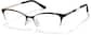 Angle view of Cat-Eye Glasses P158721 in Black and Gold thumbnail