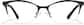 Front view of Cat-Eye Glasses P158721 in Black and Gold thumbnail