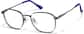 Angle view of Square Glasses P159521 in Graphite thumbnail