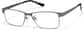 Angle view of Rectangle Glasses P162012 in Gray thumbnail