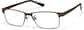 Angle view of Lunettes rectangulaires P162015 in Brun thumbnail