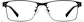 Front view of Rectangle Glasses P162021 in Black thumbnail