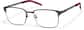 Angle view of Browline Glasses P169912 in Graphite thumbnail
