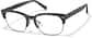 Angle view of Browline Glasses P1911221 in Black thumbnail