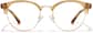 Front view of Round Browline Glasses P1911815 in Brown thumbnail