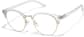 Angle view of Round Browline Glasses P1911823 in Clear and Gold thumbnail