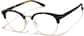 Angle view of Round Browline Glasses P1911824 in Teal Tortoise thumbnail
