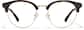 Front view of Round Browline Glasses P1911824 in Teal Tortoise thumbnail