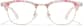 Front view of Mixed Material Browline Glasses  P1912049 in Pink  thumbnail