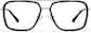 Front view of Aviator Glasses P1913821 in Black thumbnail