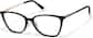 Angle view of Lightweight Cat-eye Glasses  P1914421 in Black  thumbnail