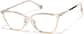 Angle view of Lightweight Cat-eye Glasses  P1914433 in Cream thumbnail