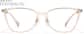 Front view of Lightweight Cat-eye Glasses  P1914433 in Cream thumbnail