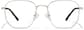 Front view of Geometric Glasses P1917214 in Silver thumbnail