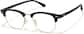 Angle view of Browline Glasses P195421 in Black thumbnail