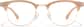 Front view of Browline Glasses P195433 in Cream thumbnail