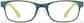 Front view of Lightweight Kids Rectangle Glasses  P2010116 in Green  thumbnail