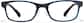 Front view of Lightweight Kids Rectangle Glasses  P2010121 in Black thumbnail