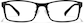 Front view of Rectangle Glasses  P2010621 in Black  thumbnail