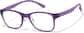 Angle view of Kids Square Glasses P2011917 in Plum thumbnail