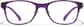 Front view of Kids Square Glasses P2011917 in Plum thumbnail
