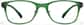 Front view of Kids Square Glasses P2011924 in Moss thumbnail