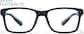 Front view of Rectangle Glasses P2017516 in Blue thumbnail