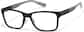 Angle view of Rectangle Glasses P2017521 in Black thumbnail