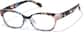 Angle view of Rectangle Glasses P2018716 in Multicolor thumbnail