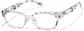 Angle view of Rectangle Glasses P2018723 in Floral thumbnail