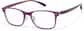 Angle view of Lunettes rectangulaires P2019017 in Pourpre thumbnail